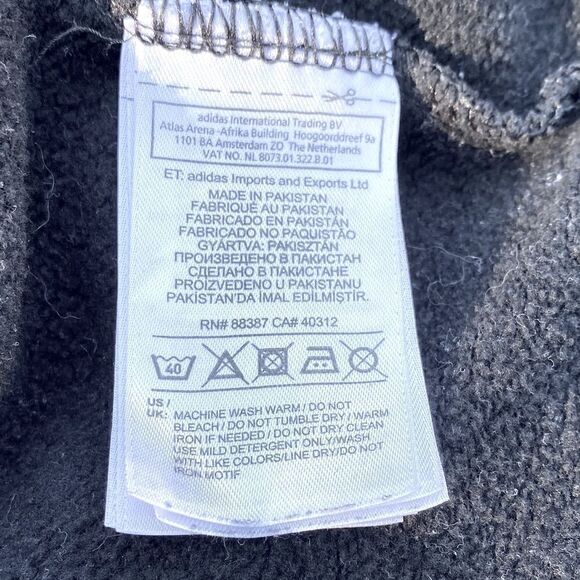 Adidas Black Logo Hooded Sweatshirt. Size Large. VGUC! - Picture 4 of 4